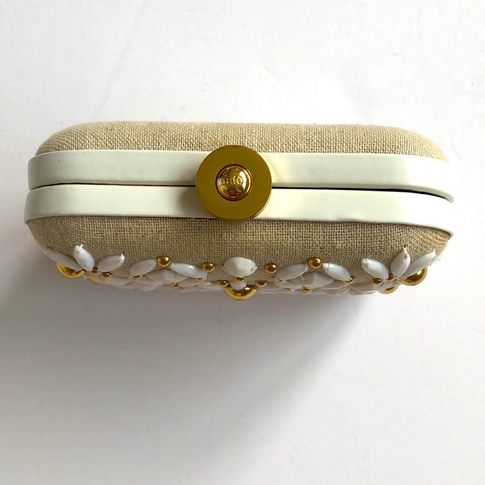 Rafe Gold and White Embellished Clutch - Picture 3 of 10